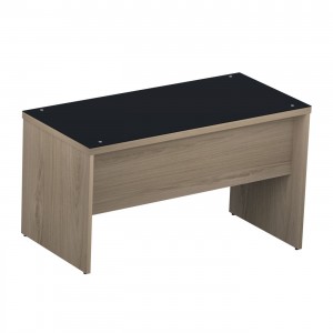 MESA RETA PÉ PAINEL 40MM GLASS 