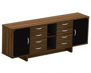 ARMARIO CREDENZA 4 GAVETAS DUPLAS 2 PORTAS UP 