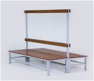 BANCO RIPADO COM ENCOSTO E CABIDEIRO - DUPLO 1500 X400 