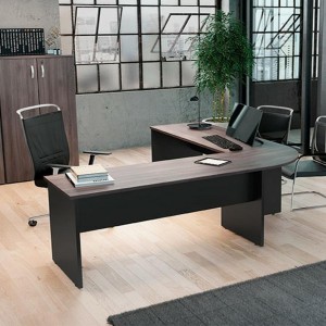 MESA EM ‘L’ COM GAVETEIRO FIXO 