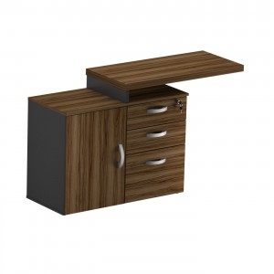 MESA AUX. PEDESTAL 1 PORTA 2 GAV. 1 GAVETÃO M40 