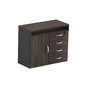 ARMARIO BAIXO MISTO 4 GAVETAS C/TAMPO ACOPLADO P/MESA M25 