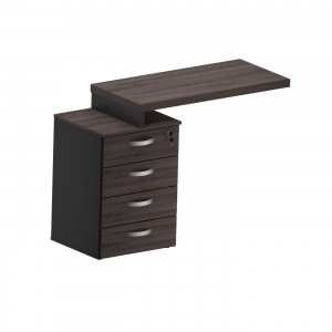 MESA AUX. PEDESTAL 4 GAVETAS M25