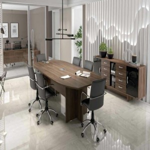 Mesa de Reunião para seis Cadeiras da Linha UP Glass