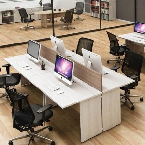 Plataforma de trabalho com mesa componível 4 Lugares , tampo 25mm | Linha M25
