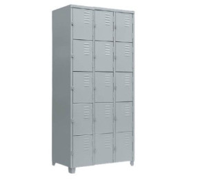 Armário Roupeiro De Aço Guarda-Volume Locker Vestiário 15 Portas Pequenas